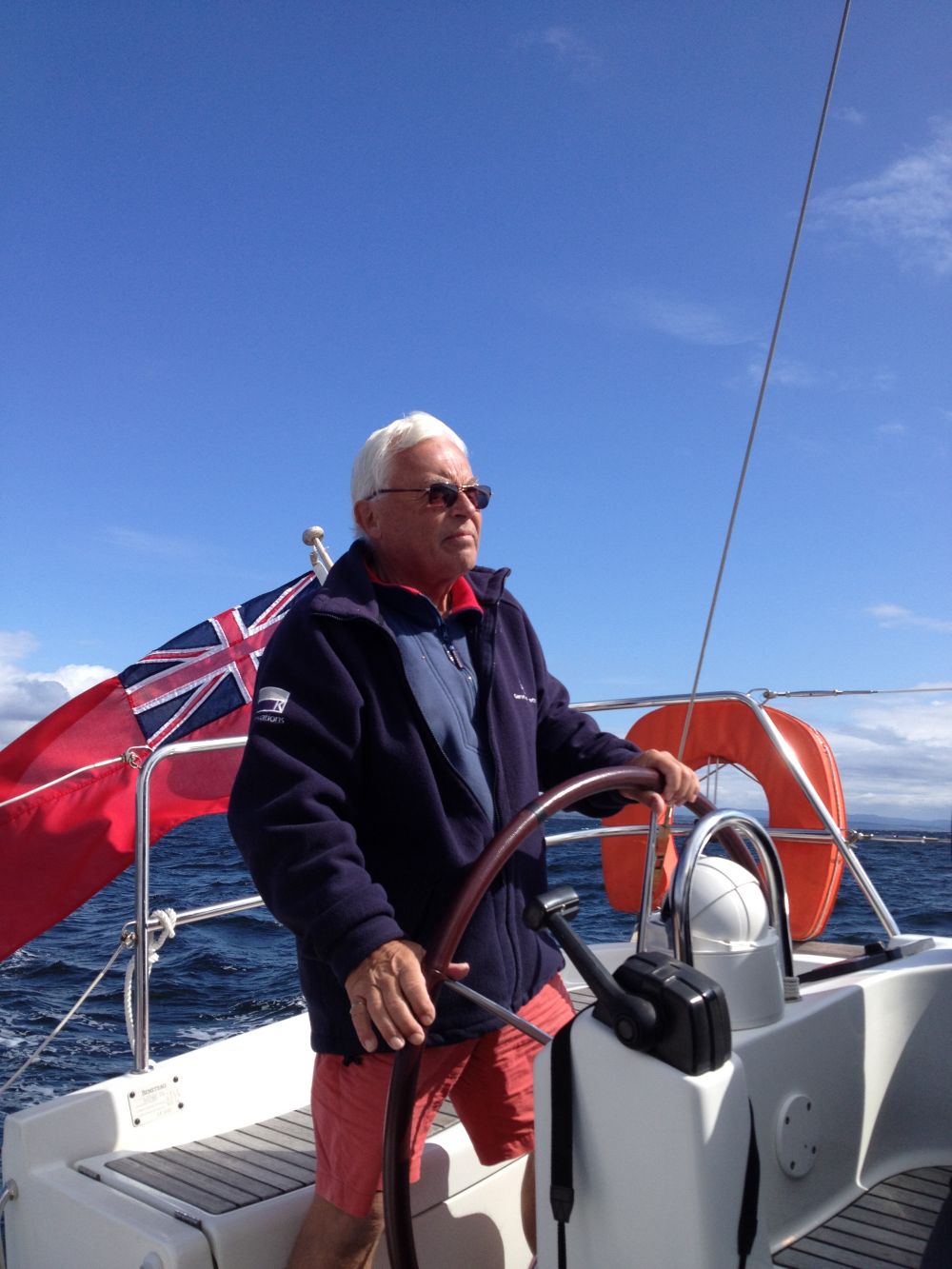 Mr P Senior at the Wheel